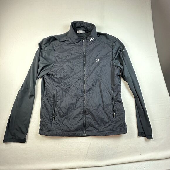 Kjus Jacket Mens Large Black RETENTION Golf Full Zip Insulated Golf Jacket